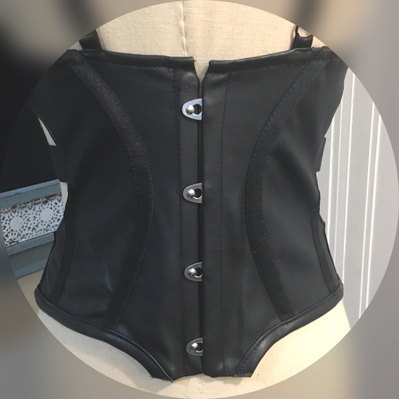 Nasty Gal Faux Leather Black Bustier Or Corset - Picture 6 of 8